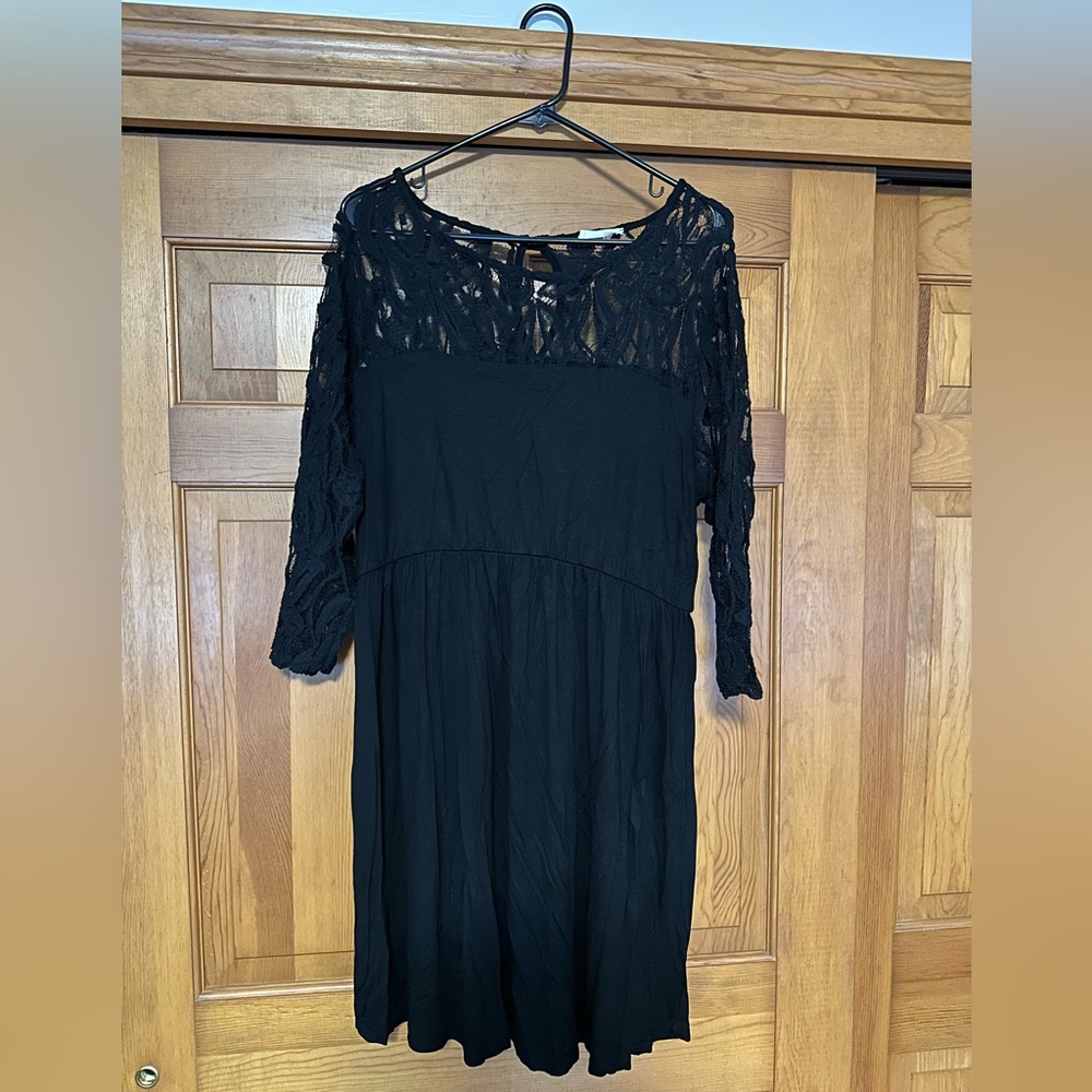 Chic Soul Black Lace Dress 3/4 Sleeve
